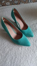 Lotus Teal Green Blue Suede