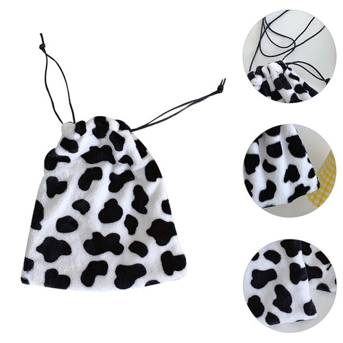 1pc plush cow storage bag - 1pc,