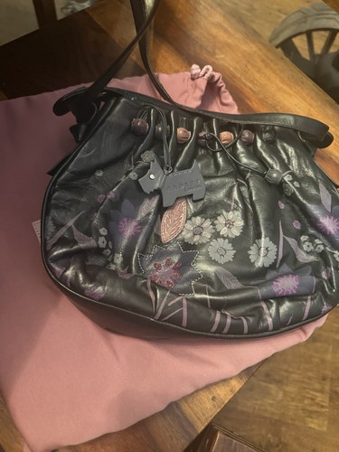 Radley black leather - radley, floral