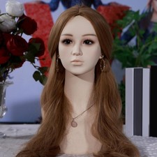 Female Mannequin Head Bust with Shoulder Organizer PVC Display Professional with