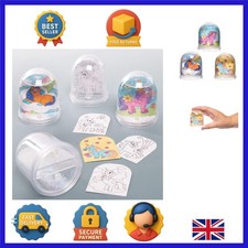 Enchanting Unicorn Snow Globe Kits - 4 Colorable Globes for Arts & Crafts