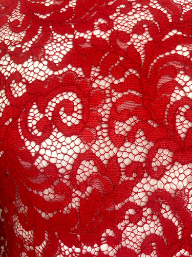 Metres festive red brocade - festive,