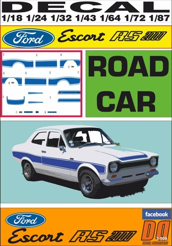 Decal ford escort 2000 mki - decal,