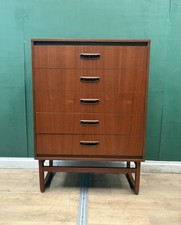Mid Century Teak Tallboy Chest