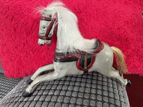 Rocking horse vintage wooden - horse,