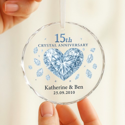 Personalised 15th crystal - 15th,