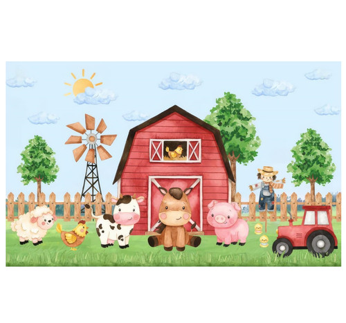 Farm animal backdrop - farm, birthday