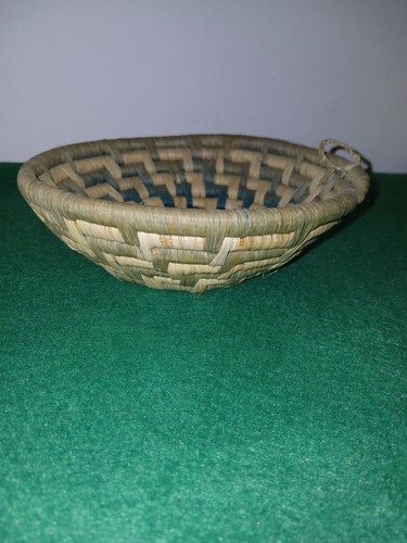 Vintage african woven basket - african,