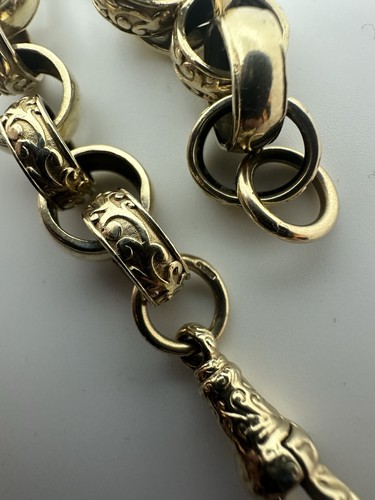 9ct solid gold belcher - solid,