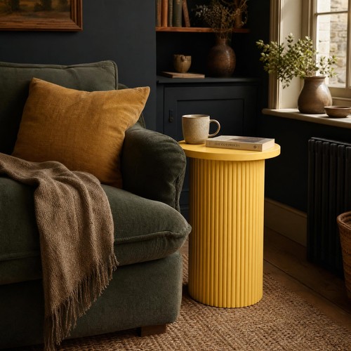 Fluted round top yellow - fluted, ribbed