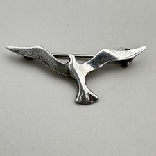 Seagull Brooch Flying Bird Tianguis Jackson Signed 925 Sterling Silver