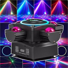 140W RGBW LED Laser Beam 4Arms Moving Head Stage Light DMX DJ Disco Party Lights