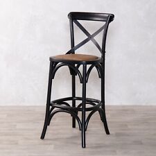 BLACK BENTWOOD COUNTER STOOL OAK BREAKFAST BAR SEATING