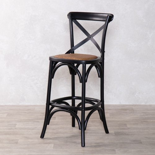 Black bentwood counter stool - bentwood,