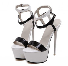 Plus Size Women's Sexy Platform Stiletto High Heel Sandals Buckle Club-Party