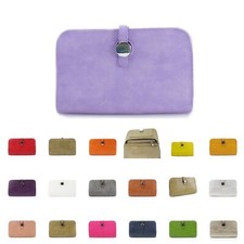 Womens Leather Wallet Ladies 2 in 1 Purse/Card Holder Long Button Ladies Handbag