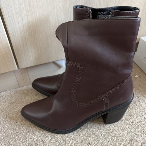 Size burgundy leather mixed - 7,