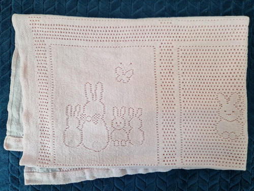 Pink vintage pram - pink, blanket