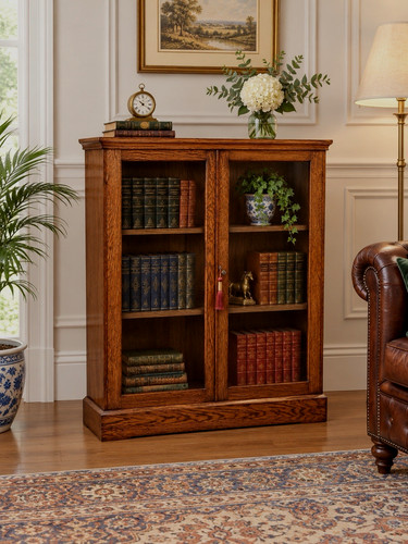 Small antique oak bookcase - antique,