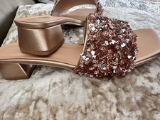 Ladies Rose Gold Mules Sandals