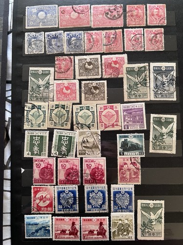 Japan stamps lot - meiji, taisho