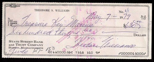 Ted williams signed - ted, check