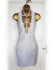 PINK BOUTIQUE Grey Strappy Bandage Bodycon Dress, size 6 - NWOT