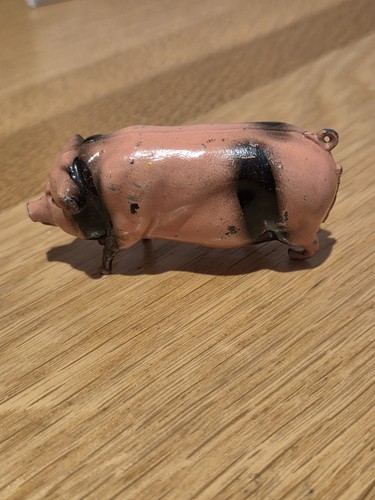 Vintage lead pig pink with - pig,,