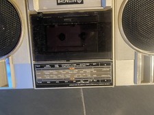 Hitachi Stereo Cassette Recorder TRK-6801E  Radio Cassette Player Silver Black