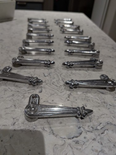 Vintage metal chrome stair - 19,