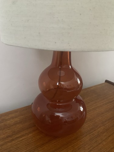 Glass bubble table lamp - glass, orange