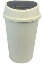 45l cream office bin - , top