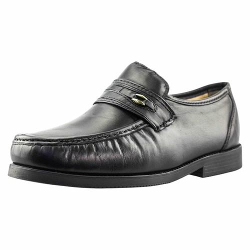 Mens black leather - black, extra