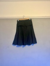 Missoni Vintage Chevron Striped Wool Blend Godet Skirt & Cummerbund Size Uk 10