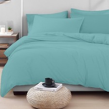 4 Piece Complete Bedding Set Duvet Cover Set With Fitted Bed Sheet & Pillowcases