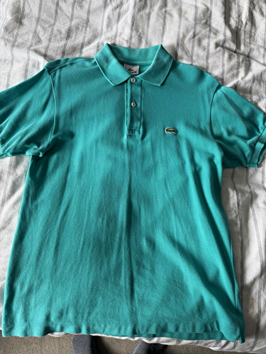 Lacoste men turquoise cotton - men's,