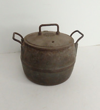 Antique VTG ALBA Cast Iron Bean Pot Cowboy Gypsy Portugal 1 Quart