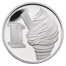 2018 - Letter I - 10p Ten Pence Coin - A-Z Alphabet Series RARE Ice Cream Coin 
