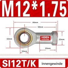 Female & Male Rod End, Bearing