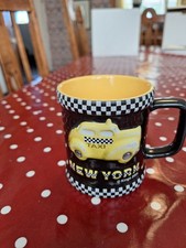 Kings New York 3D Design Taxi Cab 2009 Collectible Black 10 oz Coffee Mug