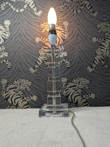 Lucite stacked cube table lamp - stacked,