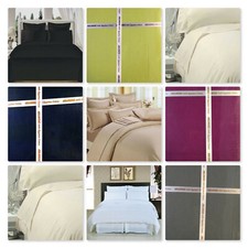 Flat Sheets Egyptian Cotton TC200 Plain Dyed Bed Sheets SingleDouble King S-King