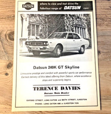 DATSUN 240K GT SKYLINE 1970s - FRAMEABLE COLLECTIBLE ORIGINAL CLASSIC CAR ADVERT