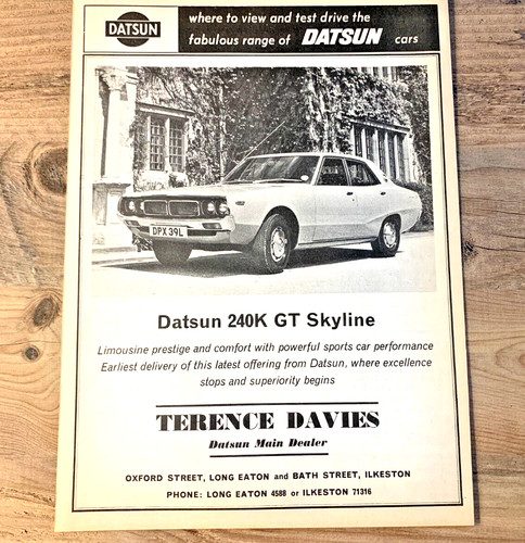 Datsun 240k skyline 1970s - datsun,