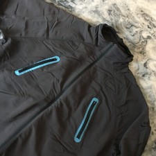 NIKE AIR TN Mens Full Zip Insulated Charcoal Grey Blue Training Coat Jacket XL