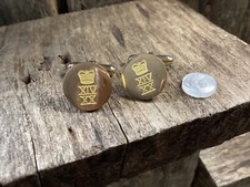 Vintage 14th/20th Kings Hussars Emblem Military London Badge & Button Cufflinks