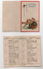 single Hunting Whist Score Card. Daisy series P896, huntsmen & horses jumping