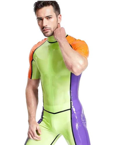 Mens latex rubber short - latex,