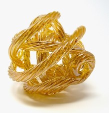 Superb In Vogue Italian Murano Glass Studio Art Glass Intertwined Rope Sculpture