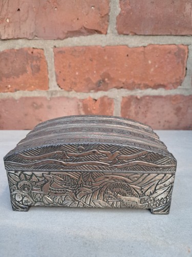 Vintage japanese metal casket - metal,